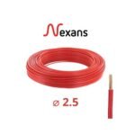 Grossiste fil électrique Nexans H07V-U Passeo 1×2.5mm rouge 100m à Douala