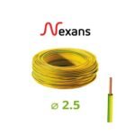 Grossiste fil électrique Nexans H07V-U Passeo 1×2.5 vert-jaune 100m à Douala